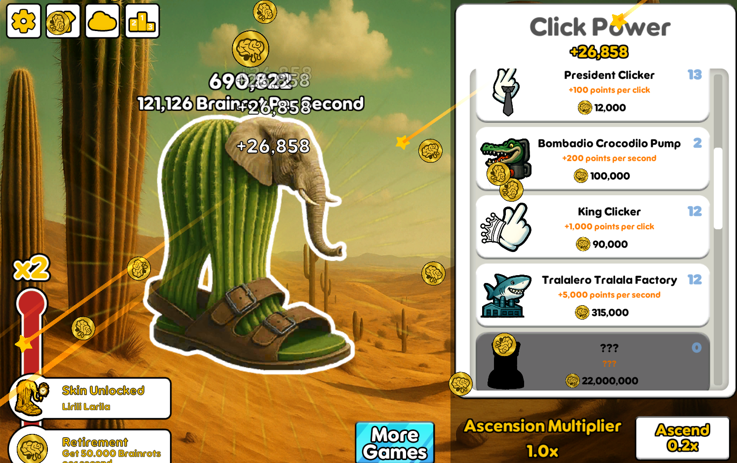 Italian Brainrot Clicker 2 Game Screenshot