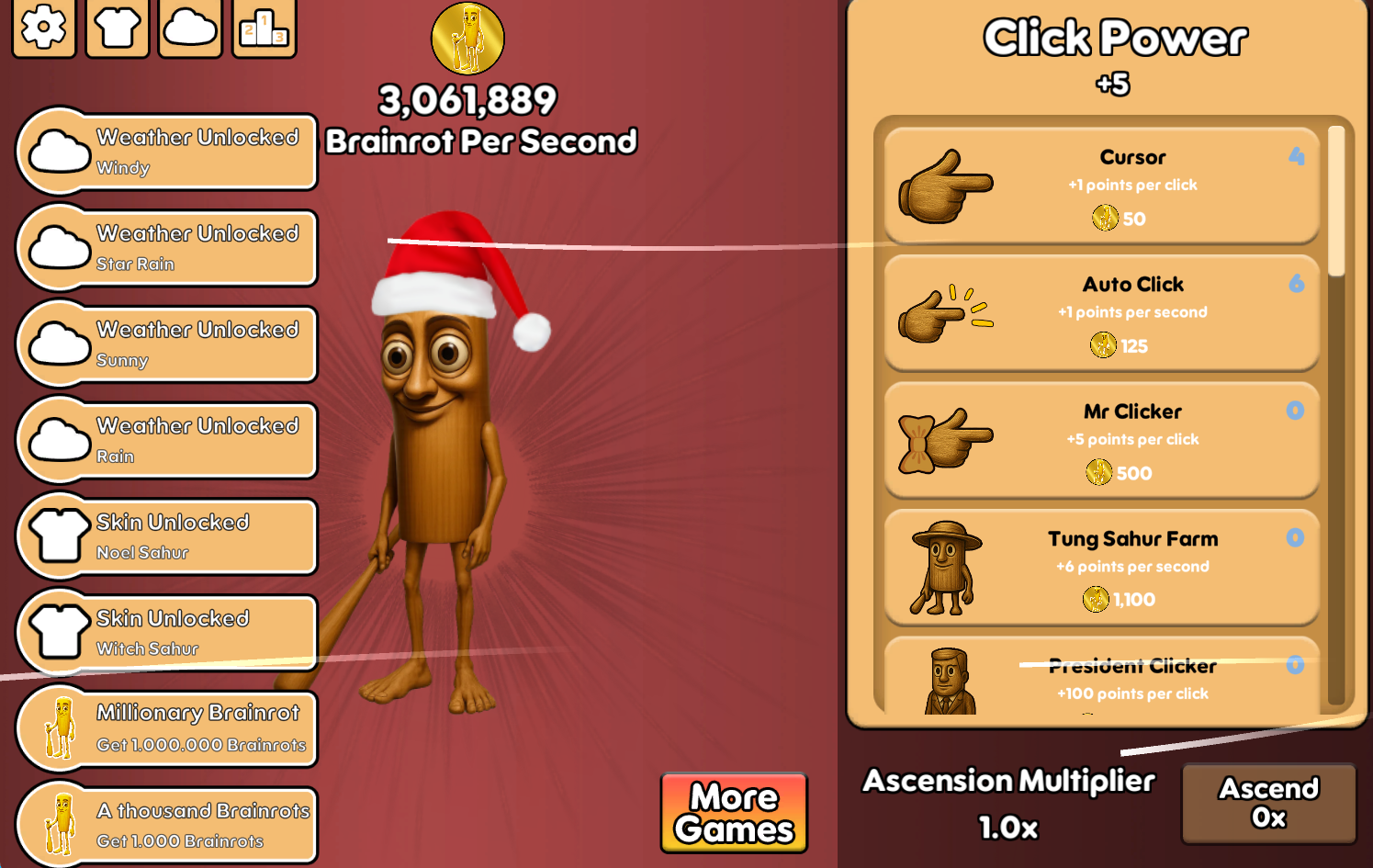 Tung Sahur Clicker Game Screenshot